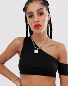 Off Shoulder Black Crop Top