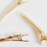 Gold Tone Pearl Hairclips